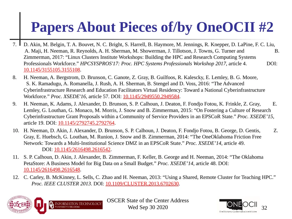 Henry Neeman, Director OU Supercomputing Center - slide 32 of 133