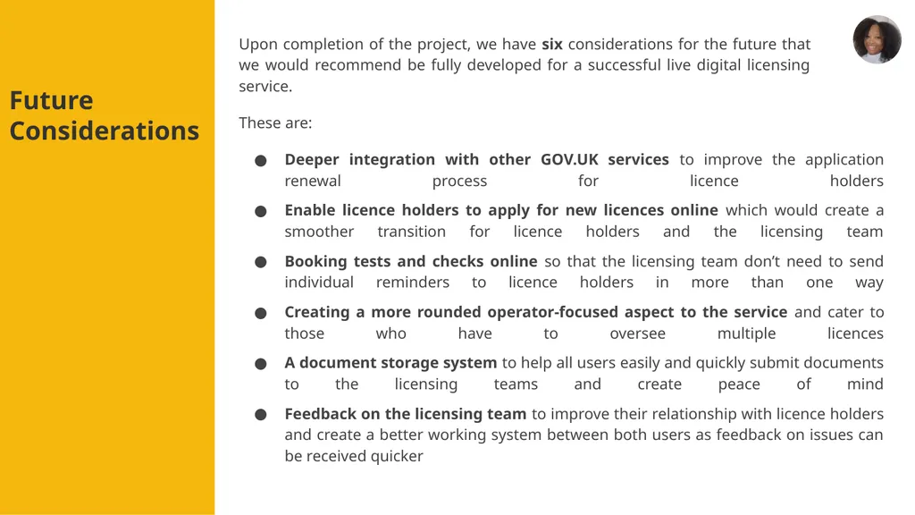 Taxi Licensing Alpha Final Show and Tell 9th - slide 21 of 23