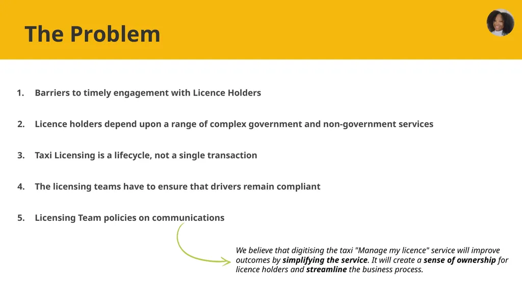Taxi Licensing Alpha Final Show and Tell 9th - slide 4 of 23