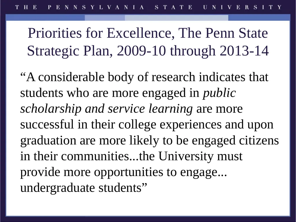 The Pennsylvania State University Service - slide 2 of 11