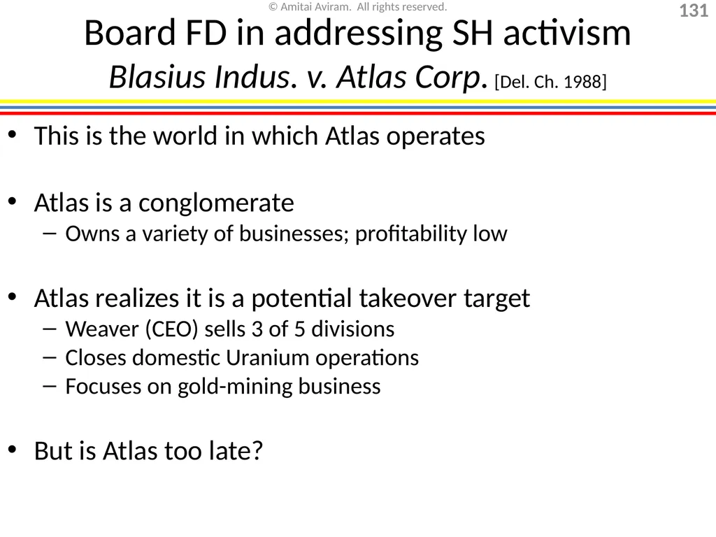 Mergers & acquisitions, Chapter 1 (Business - slide 131 of 140