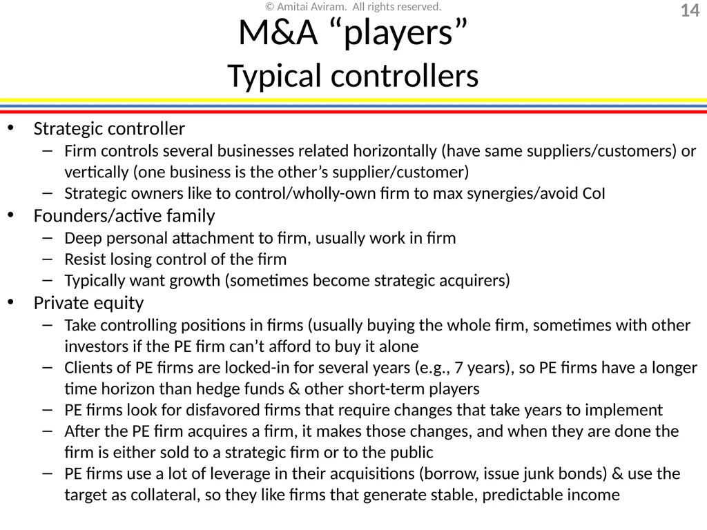 Mergers & acquisitions, Chapter 1 (Business - slide 14 of 140