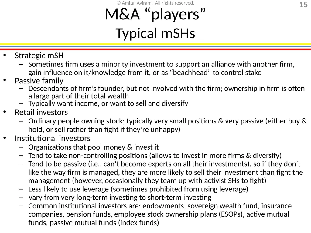 Mergers & acquisitions, Chapter 1 (Business - slide 15 of 140