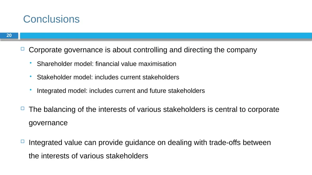 Corporate Finance for Long-Term Value Chapter 3: - slide 20 of 20