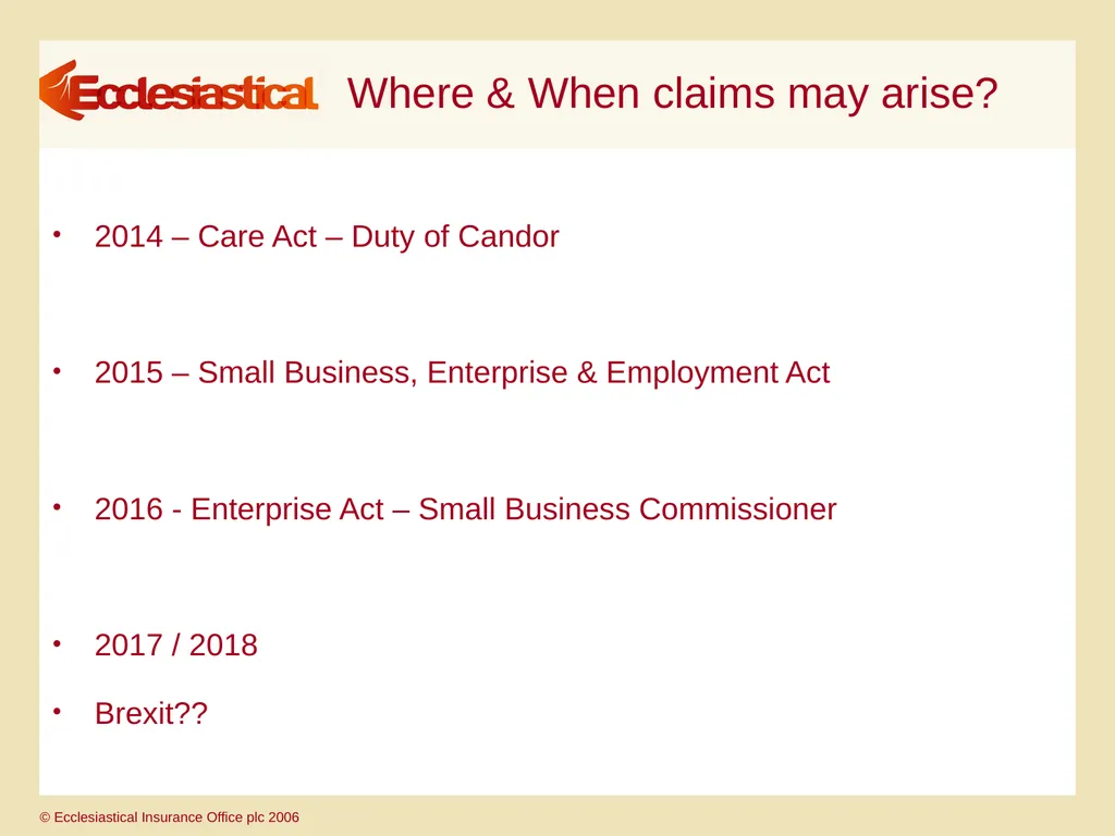 Directors’ & Officers’ & Charity Trustees’ - slide 24 of 27