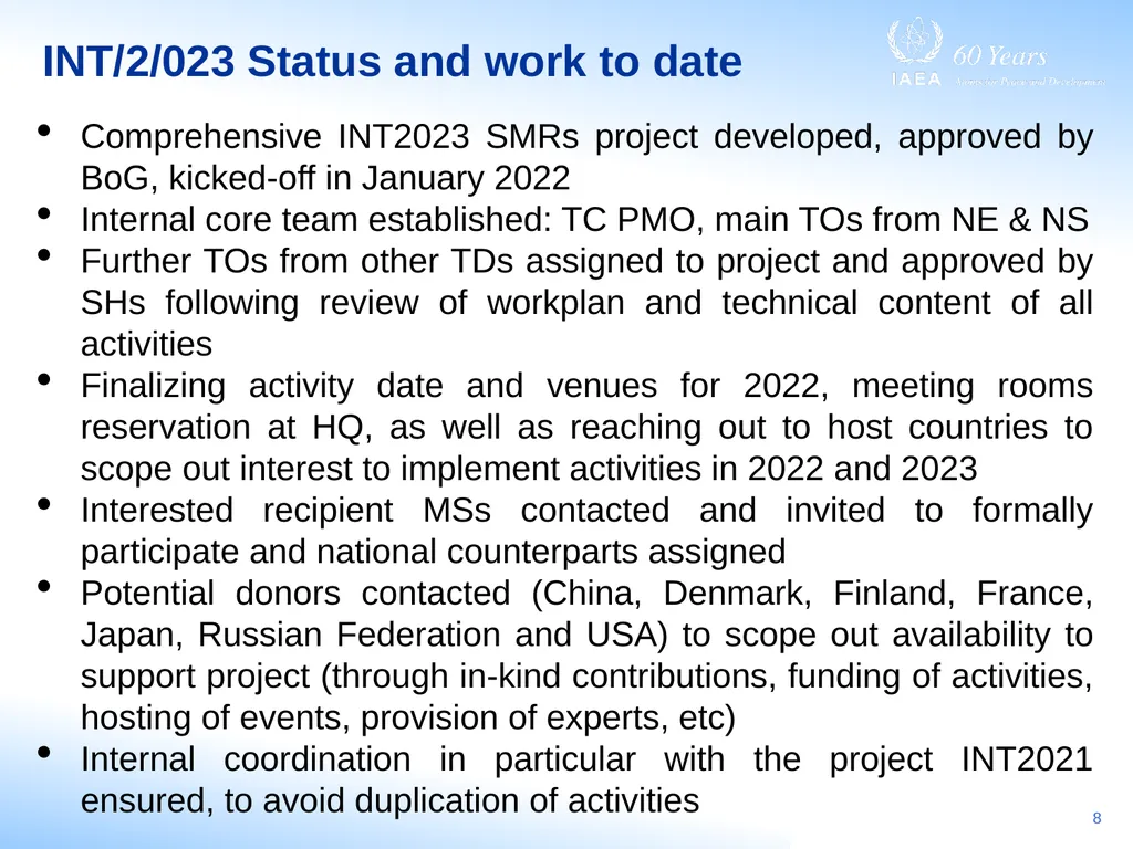 IAEA Support to Member States in Small Modular - slide 8 of 11
