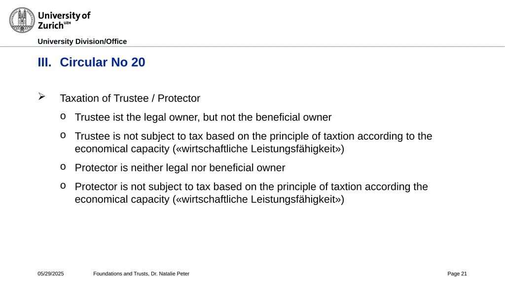 Foundations and Trusts Block 3 – Part II Spring - slide 21 of 61