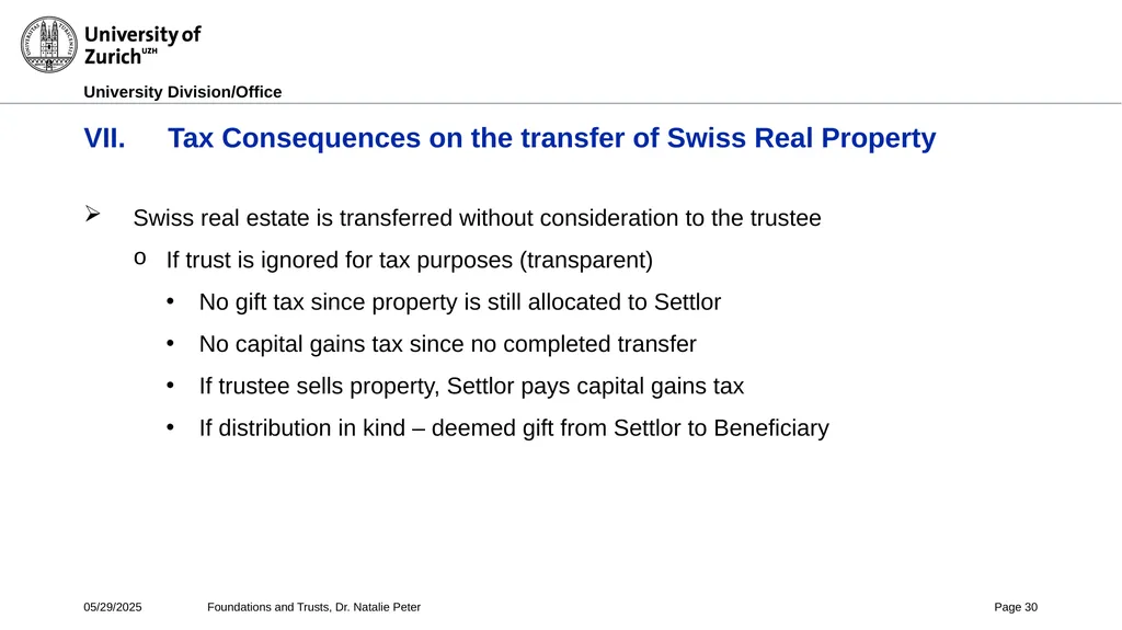 Foundations and Trusts Block 3 – Part II Spring - slide 30 of 61