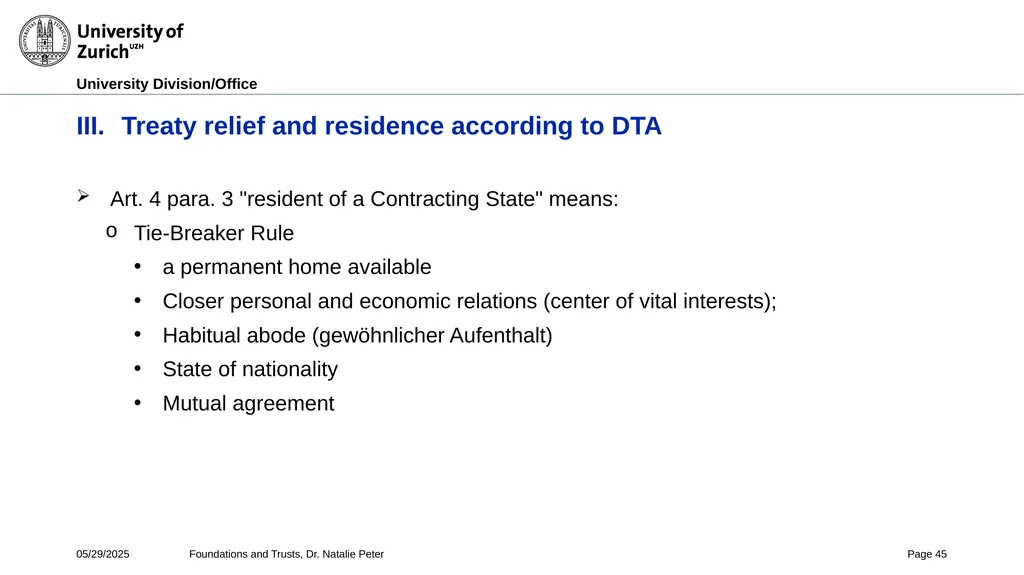 Foundations and Trusts Block 3 – Part II Spring - slide 45 of 61