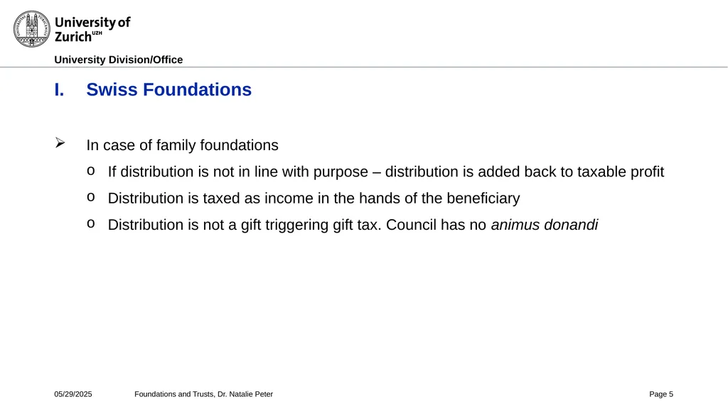 Foundations and Trusts Block 3 – Part II Spring - slide 5 of 61