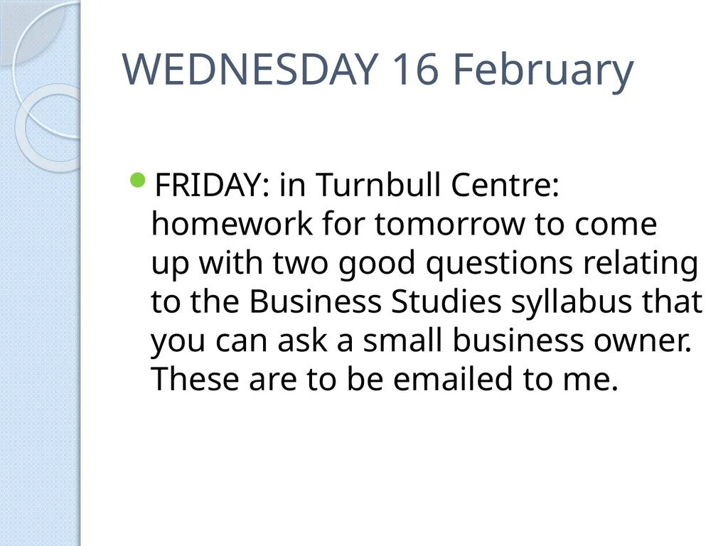 PRELIMINARY BUSINESS STUDIES Miss Vidler 2011 - slide 52 of 89