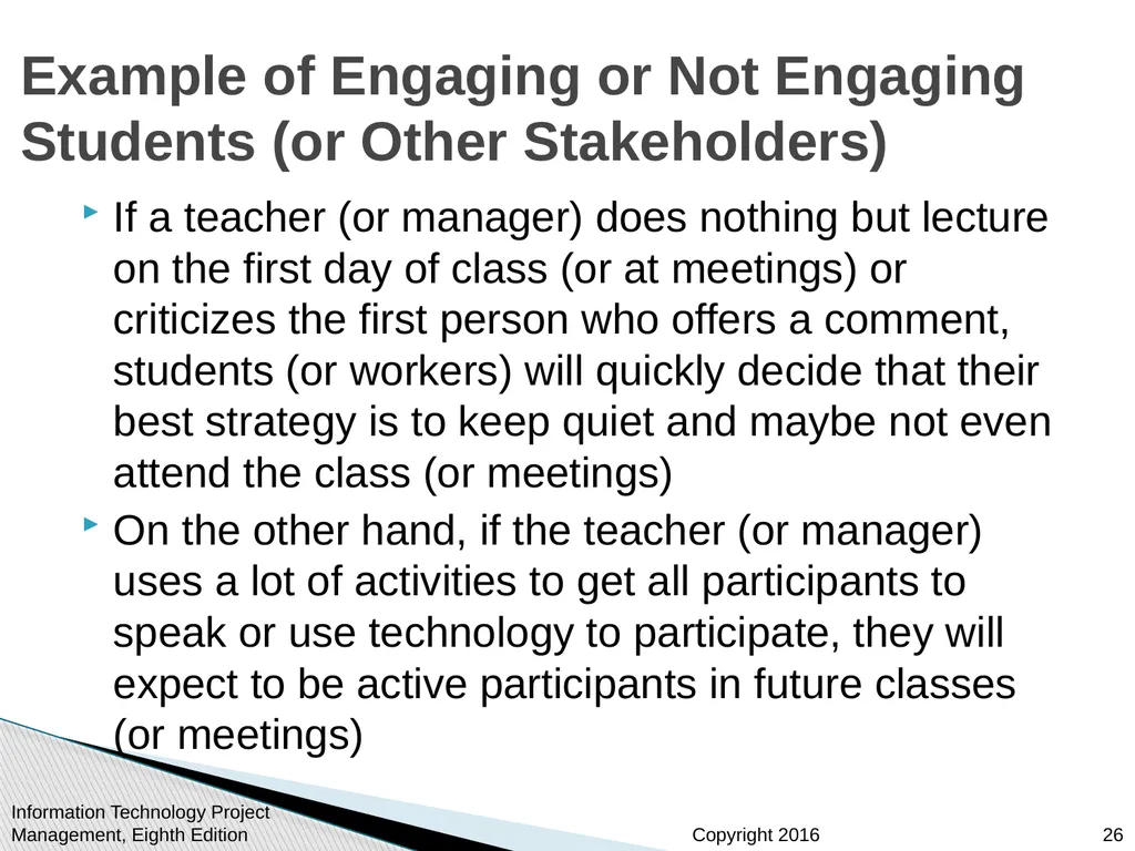 Chapter 13 Project Stakeholder Management - slide 26 of 34