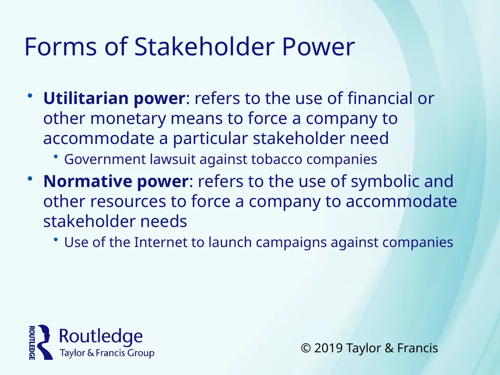 Business Ethics Copyright©2018 Taylor & Francis - slide 9 of 26