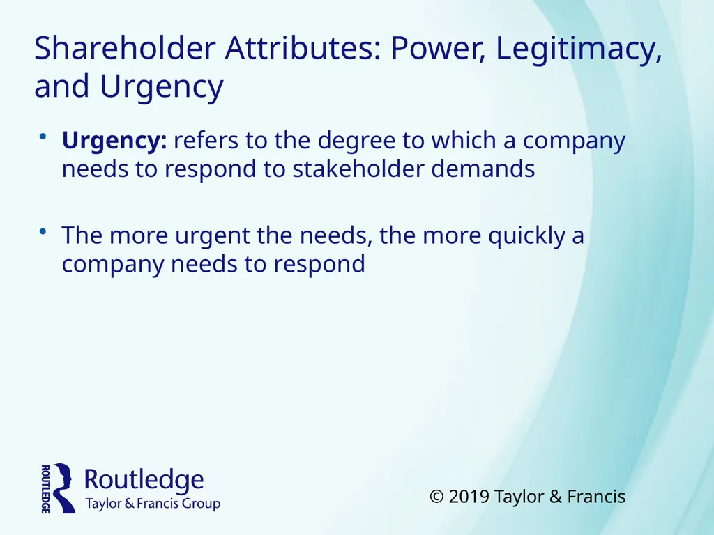 Business Ethics Copyright©2018 Taylor & Francis - slide 11 of 26