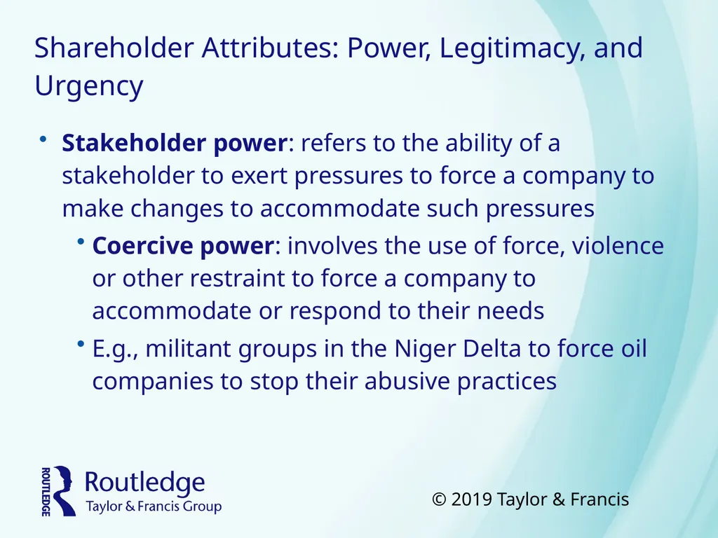 Business Ethics Copyright©2018 Taylor & Francis - slide 8 of 26