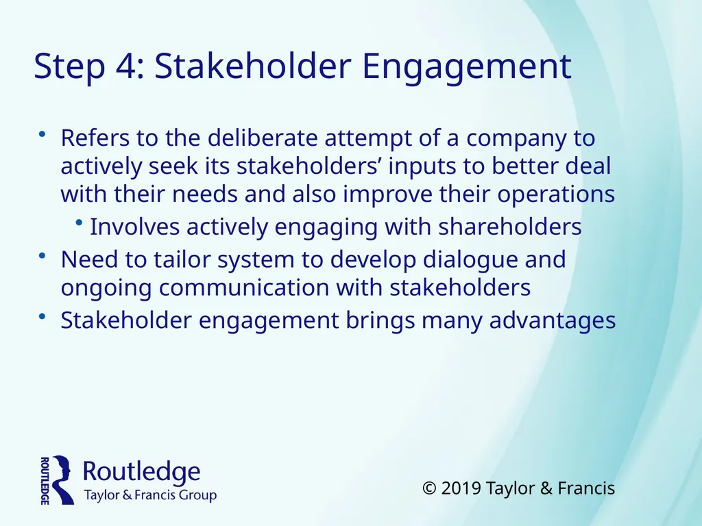 Business Ethics Copyright©2018 Taylor & Francis - slide 23 of 26