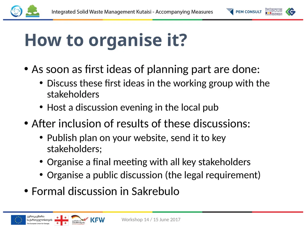 Involvement of stakeholders in drafting waste - slide 9 of 11