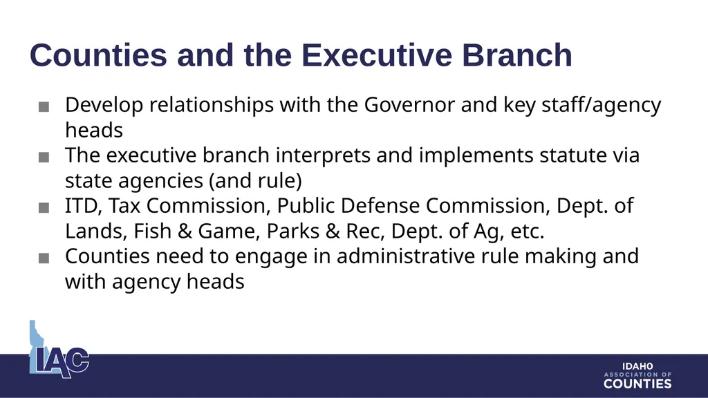 Intergovernmental and External Relations Counties - slide 3 of 13