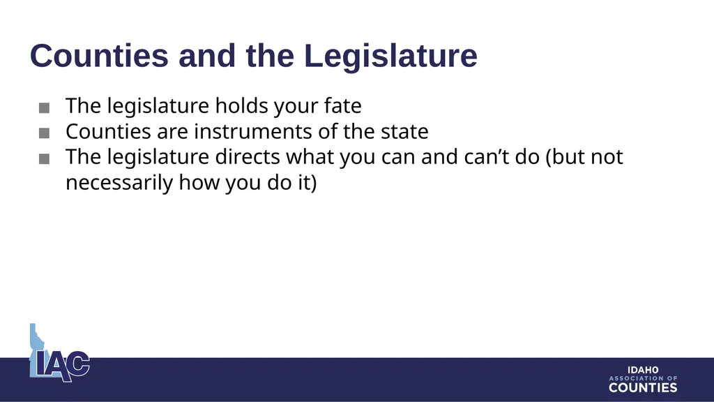 Intergovernmental and External Relations Counties - slide 4 of 13