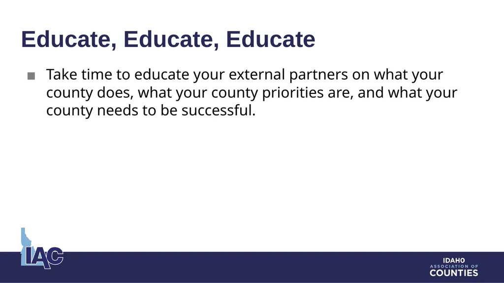 Intergovernmental and External Relations Counties - slide 7 of 13