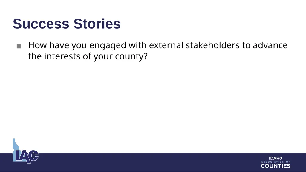Intergovernmental and External Relations Counties - slide 12 of 13