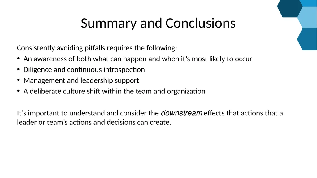 Avoid making the same mistakes over and over - slide 19 of 20