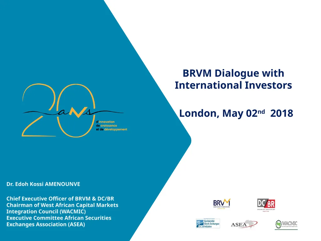 BRVM Dialogue with International Investors London,