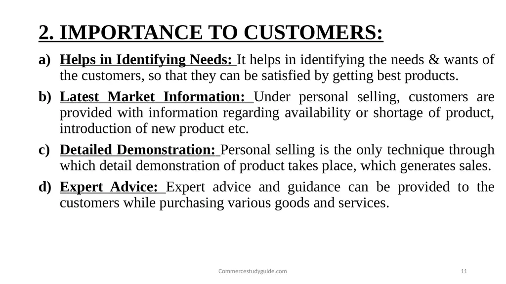 INTRODUCTION TO PERSONAL SELLING - slide 11 of 51