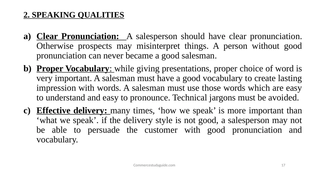 INTRODUCTION TO PERSONAL SELLING - slide 17 of 51