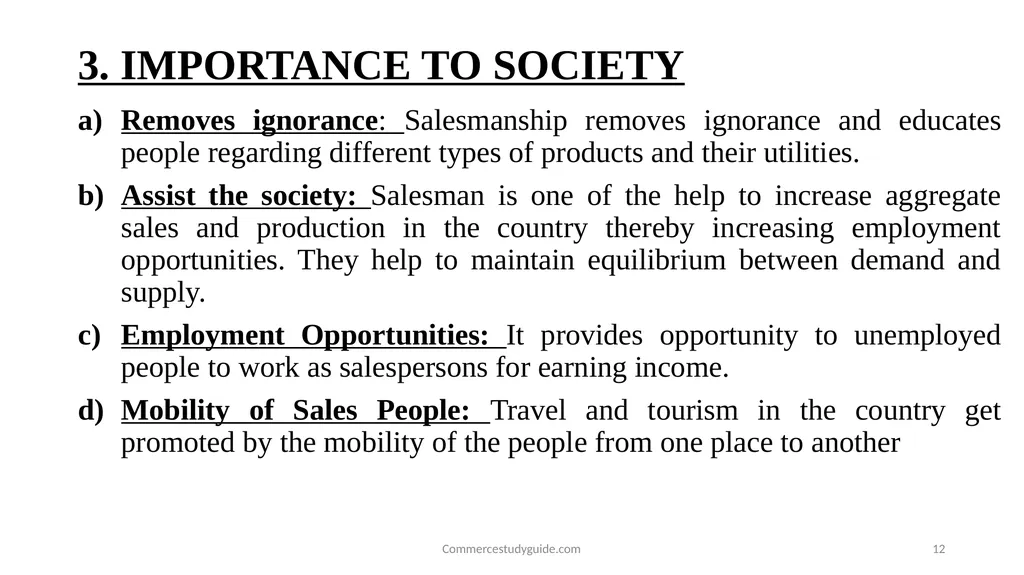 INTRODUCTION TO PERSONAL SELLING - slide 12 of 51