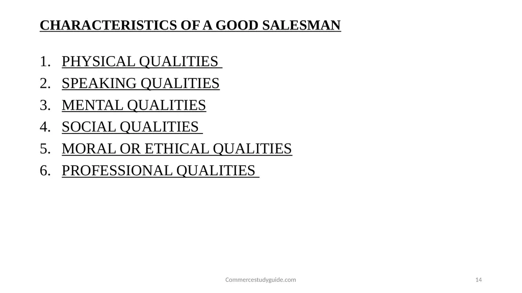 INTRODUCTION TO PERSONAL SELLING - slide 14 of 51