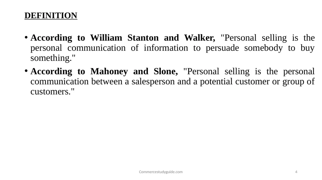INTRODUCTION TO PERSONAL SELLING - slide 4 of 51