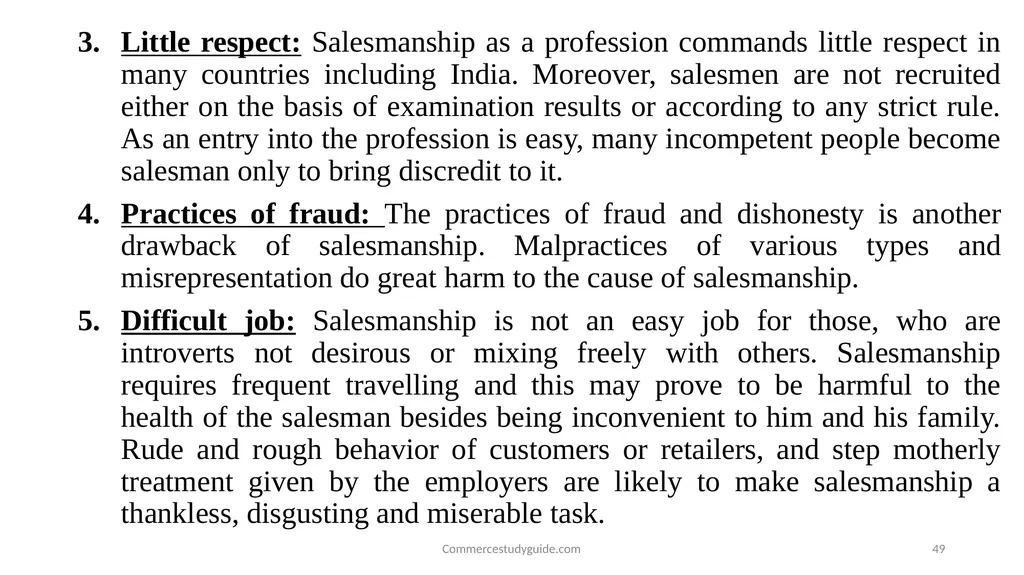 INTRODUCTION TO PERSONAL SELLING - slide 49 of 51
