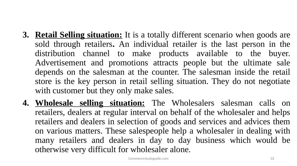 INTRODUCTION TO PERSONAL SELLING - slide 32 of 51