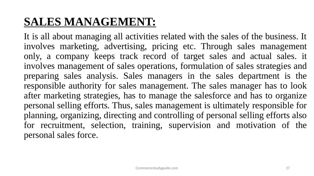 INTRODUCTION TO PERSONAL SELLING - slide 27 of 51