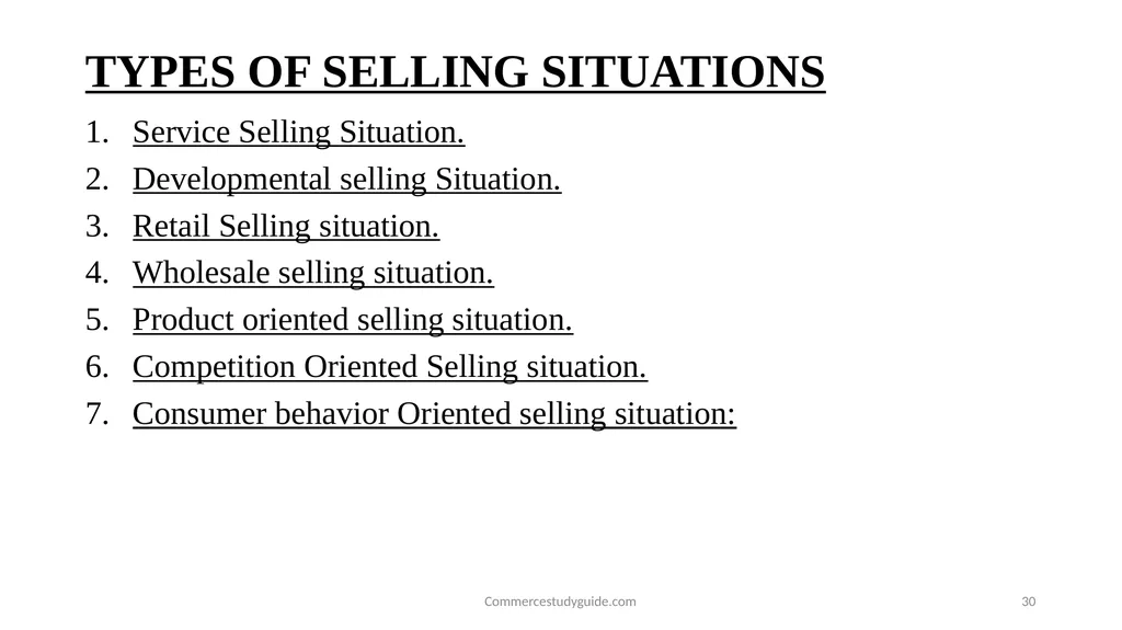 INTRODUCTION TO PERSONAL SELLING - slide 30 of 51