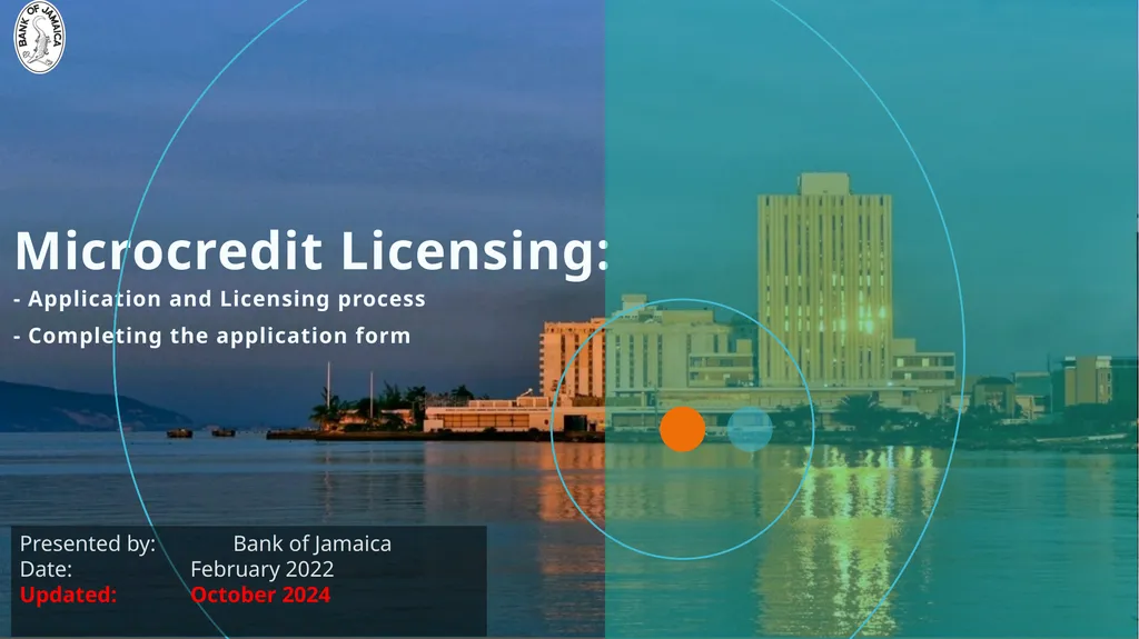 1 Microcredit Licensing: - Application and - slide 1 of 41