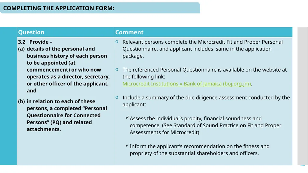 1 Microcredit Licensing: - Application and - slide 30 of 41