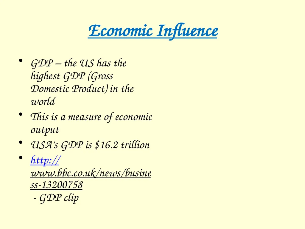 The International influence of the USA What will I - slide 10 of 69