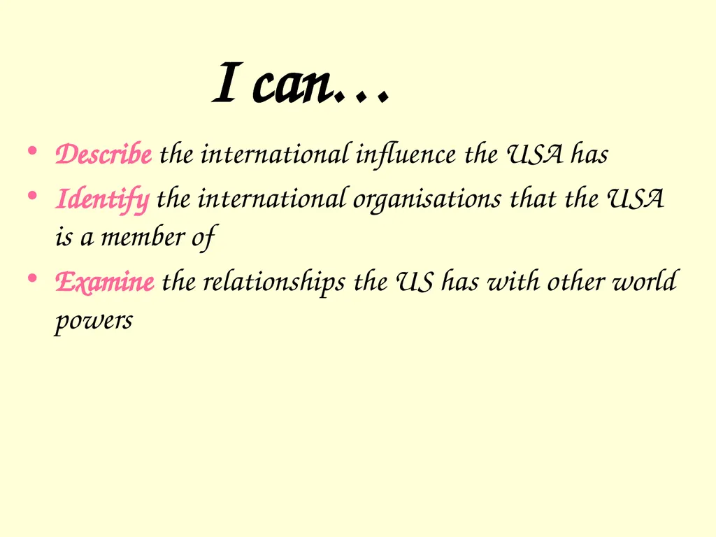 The International influence of the USA What will I - slide 69 of 69