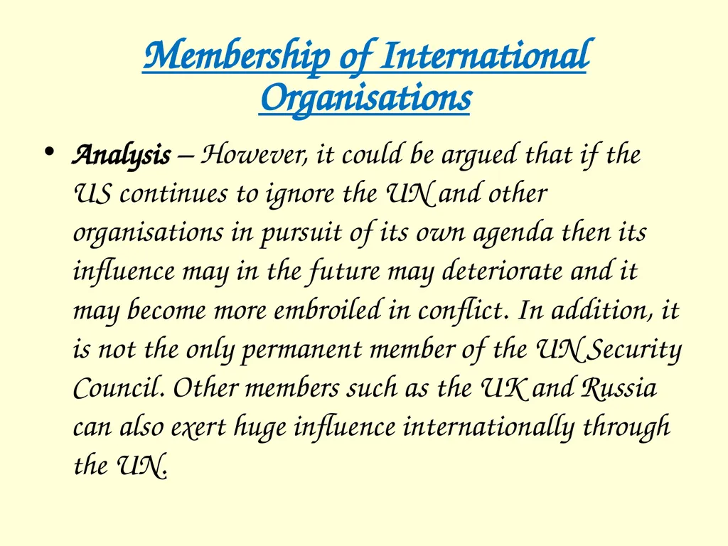 The International influence of the USA What will I - slide 37 of 69