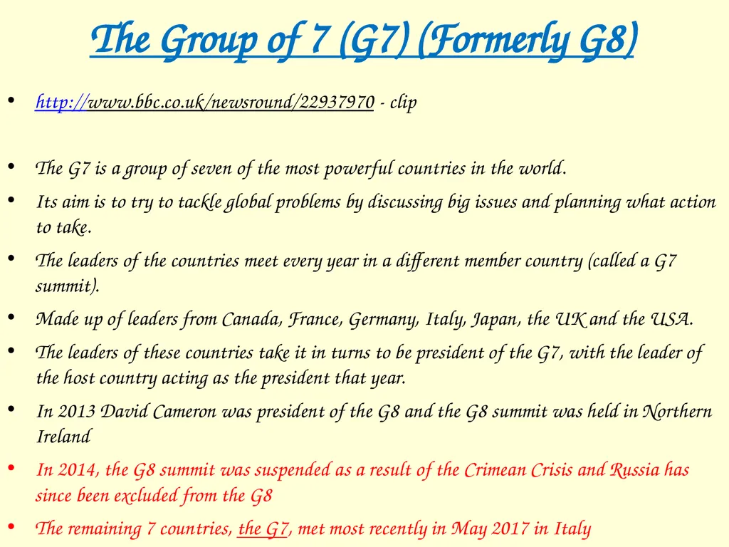 The International influence of the USA What will I - slide 33 of 69
