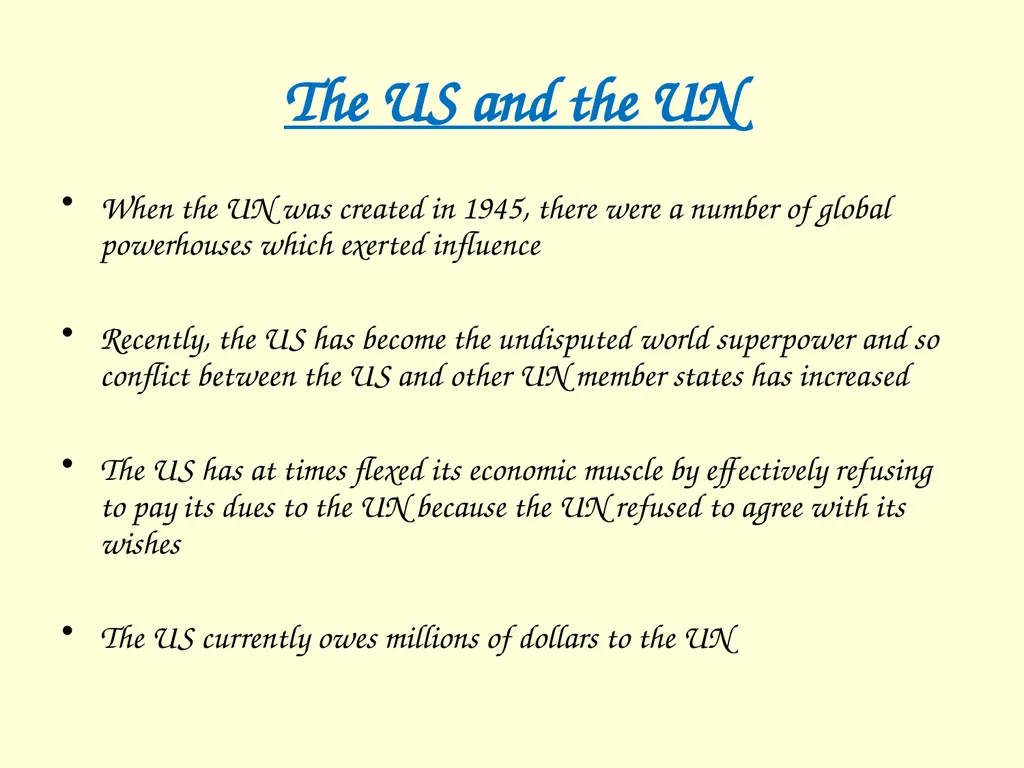 The International influence of the USA What will I - slide 30 of 69