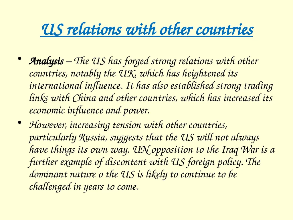 The International influence of the USA What will I - slide 64 of 69