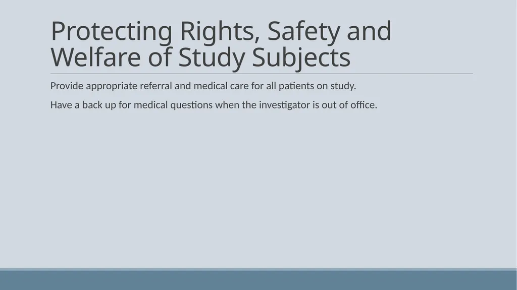 Investigator Training Clinical trials at Avera - slide 20 of 24