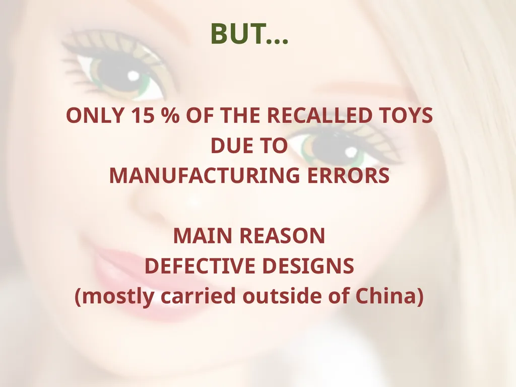 - UNSAFE FOR CHILDREN - MATTEL’S TOY RECALLS AND - slide 7 of 30