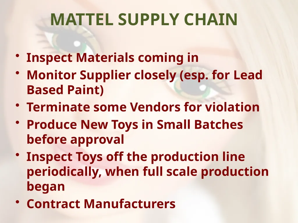 - UNSAFE FOR CHILDREN - MATTEL’S TOY RECALLS AND - slide 13 of 30