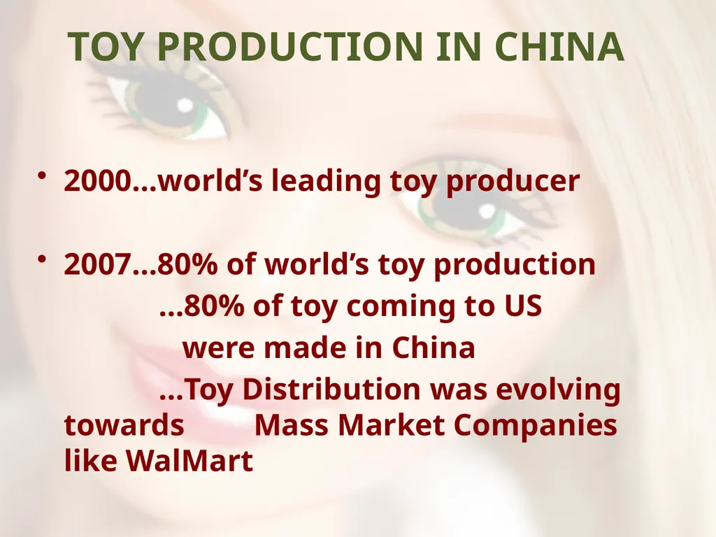 - UNSAFE FOR CHILDREN - MATTEL’S TOY RECALLS AND - slide 10 of 30
