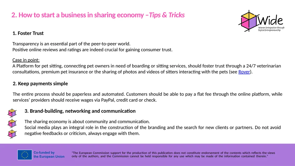 SHARING ECONOMY Partner: IDP Objectives & Goals At - slide 14 of 17