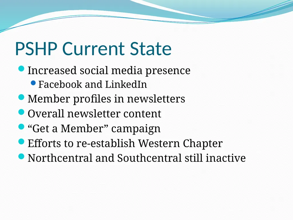 PSHP President’s Update PSHP Annual Assembly - slide 12 of 56